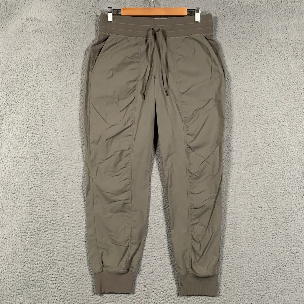 Lululemon Dance Studio Jogger Pants Women's 8 Olive Green Athletic Casual Ribbed